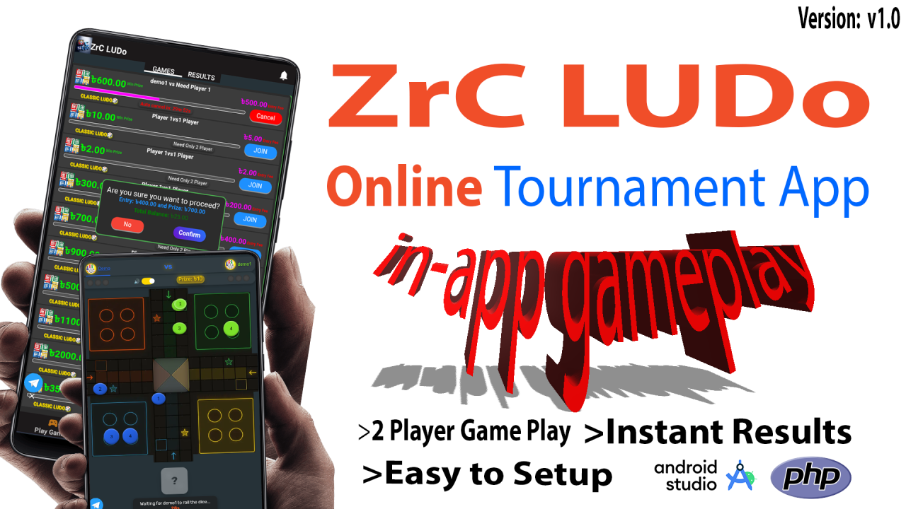 ZrC LUDo - Online in-app Gameplay Ludo Tournament App