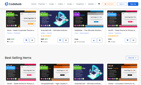 Codebob - Single-Vendor Digital Marketplace (SAAS Ready) v1.2